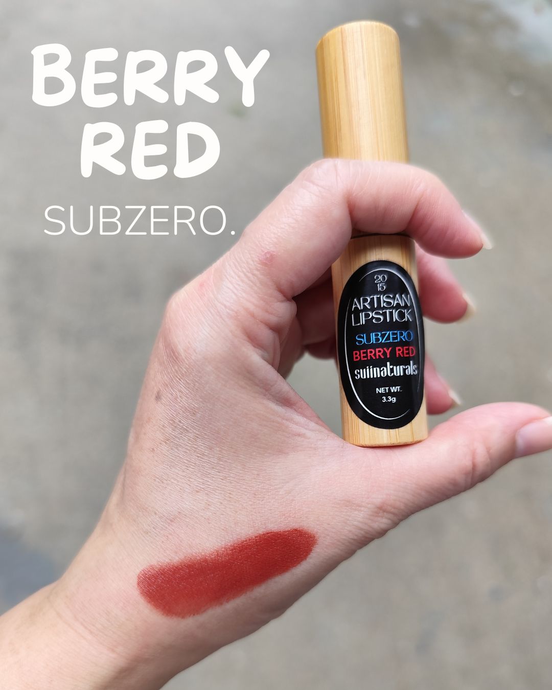 SUIINATURALS SUBZERO LIPSTICKS