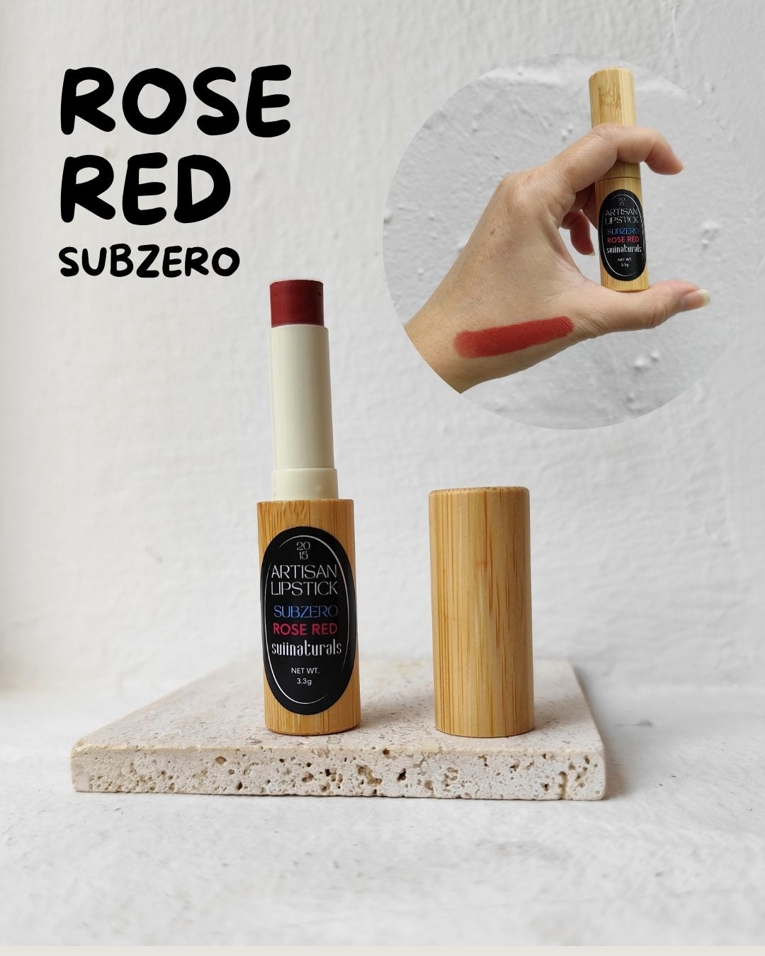 SUIINATURALS SUBZERO LIPSTICKS