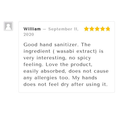 William sanitizer review insta post