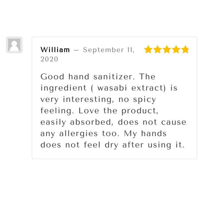 William sanitizer review insta post
