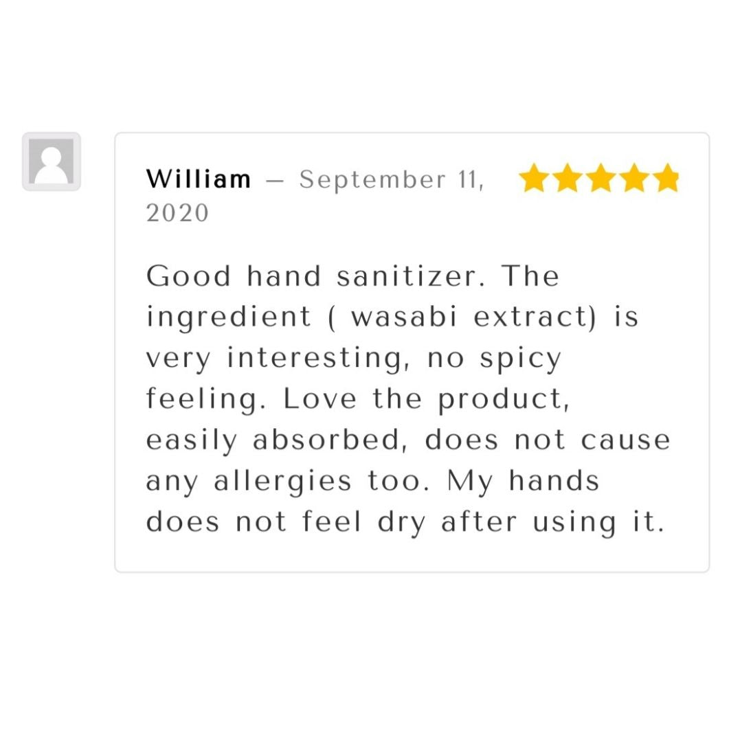 William sanitizer review insta post